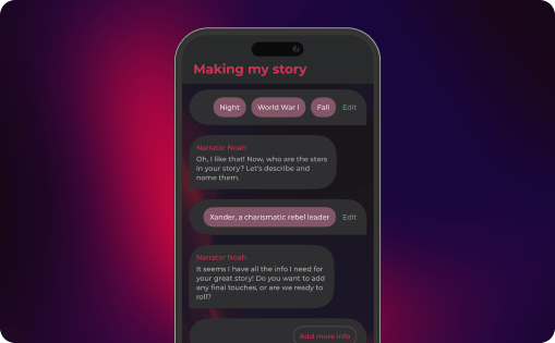 Create your own romantic stories